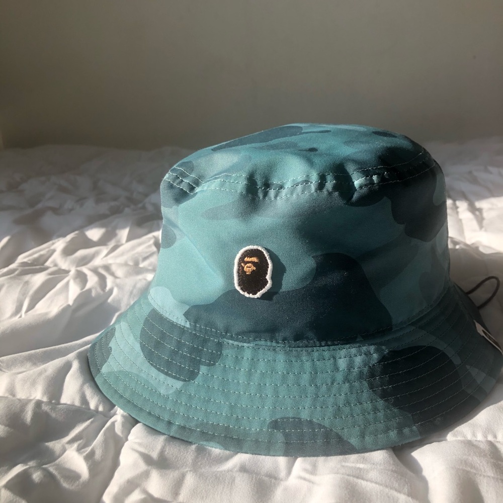 Bape camo green bucket hat